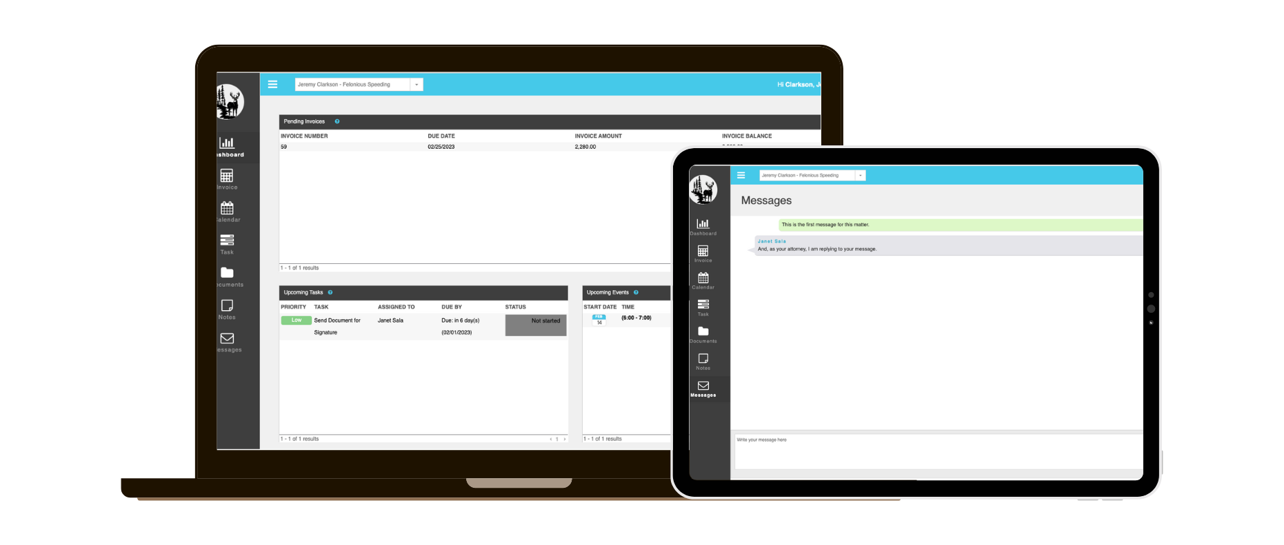 CosmoLex example client portal