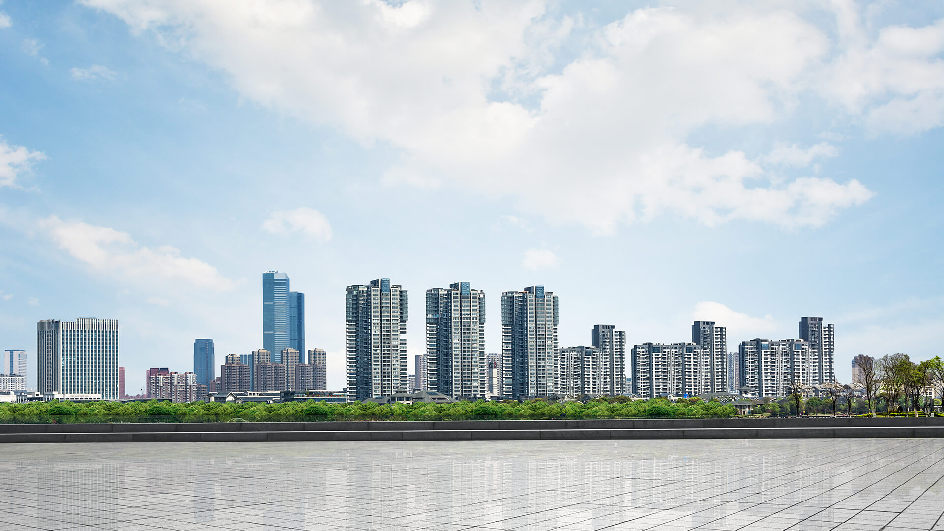 Wide View of Buildings